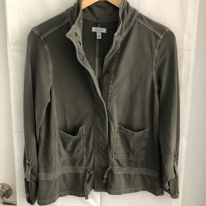 Susina Olive Green Drawstring Utility Jacket